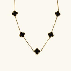 Clover Black Gold Necklace