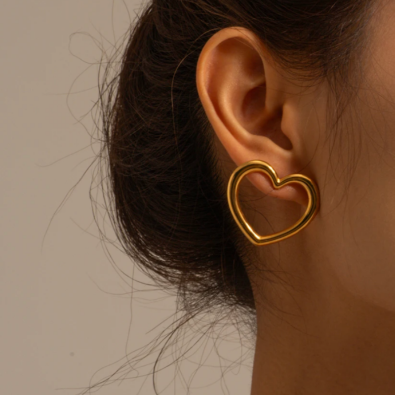 Heart Gold Earrings