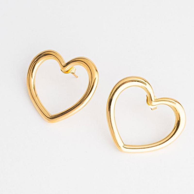 Heart Gold Earrings