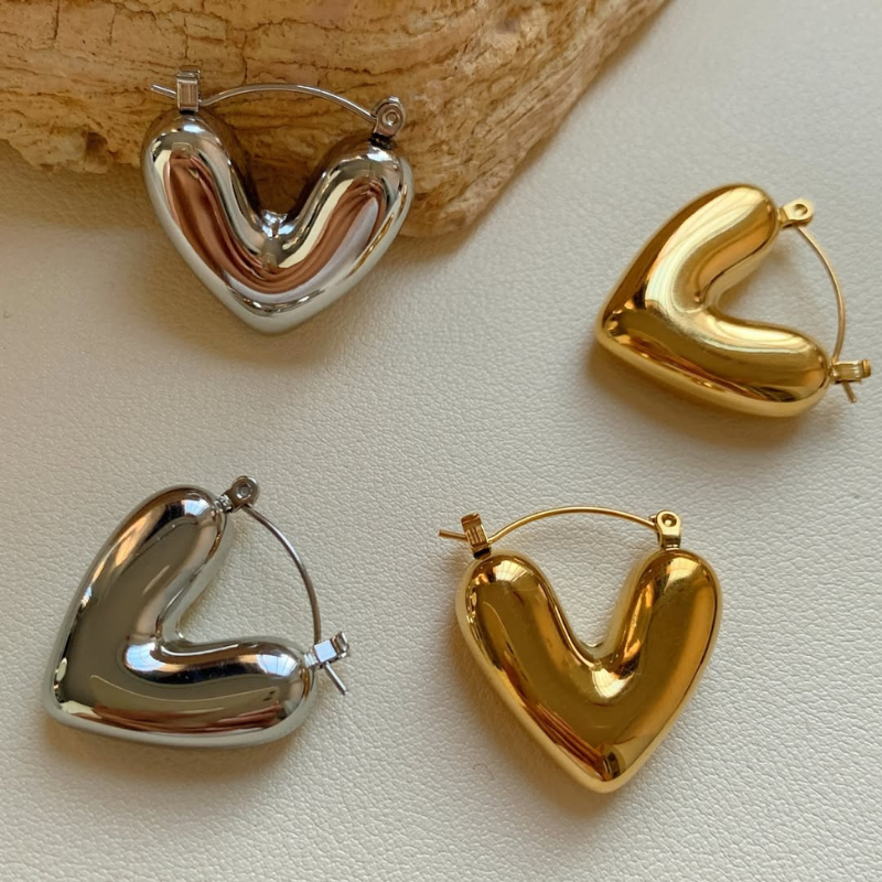 Hollow Heart Earrings