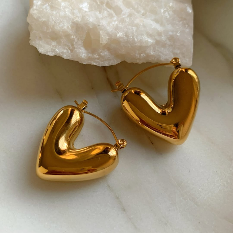 Hollow Heart Earrings