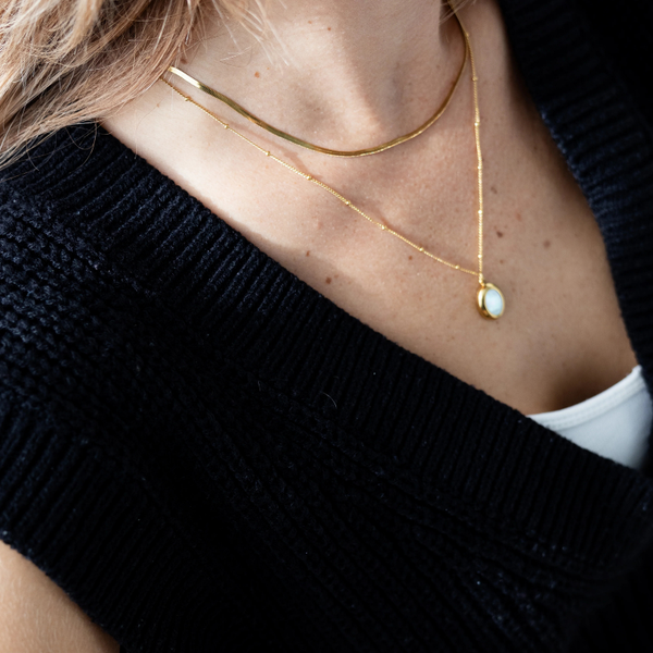 Oval Gold Necklace