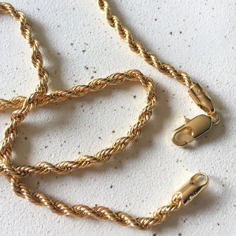 Rope Chain Gold Necklace