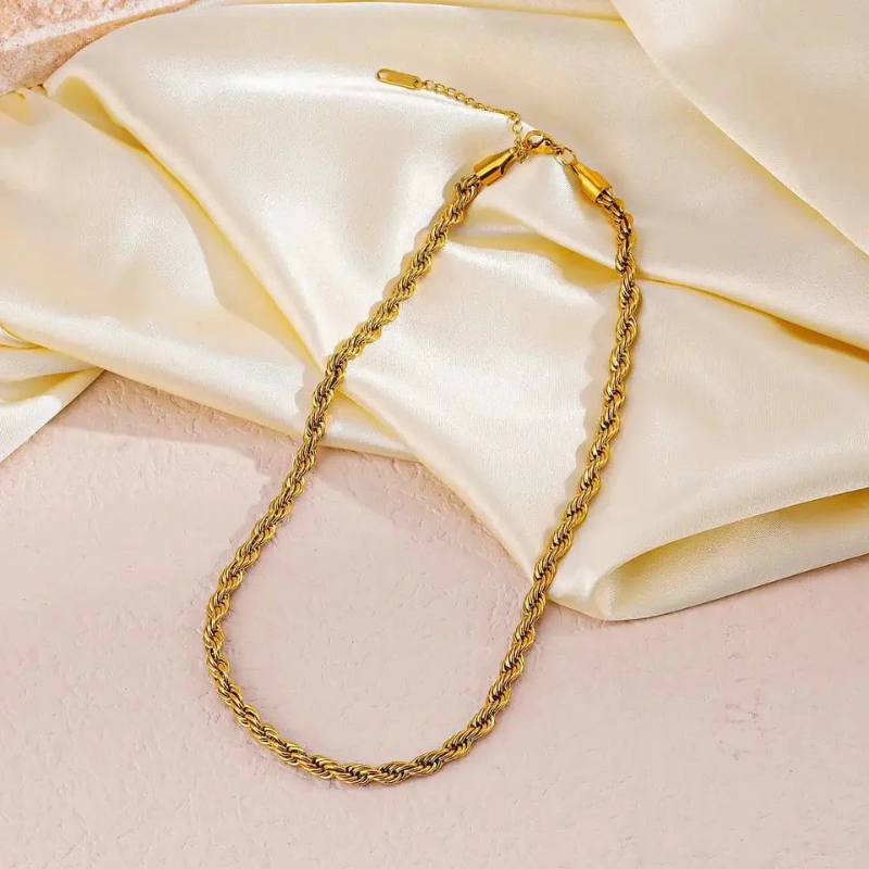 Rope Chain Gold Necklace