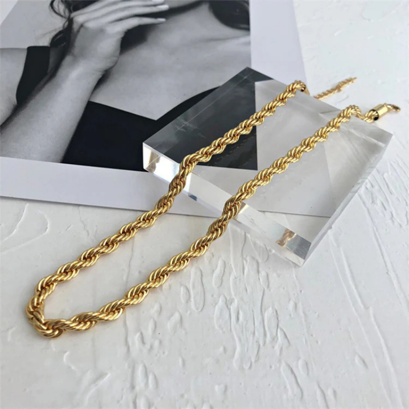 Rope Chain Gold Necklace