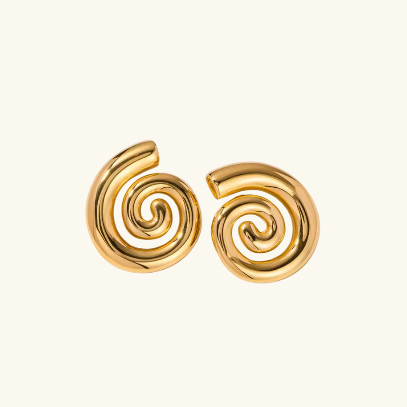 Spiral Gold Earring