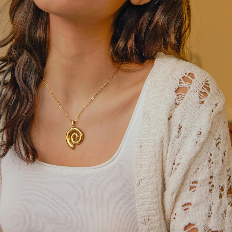 Spiral Gold Necklace