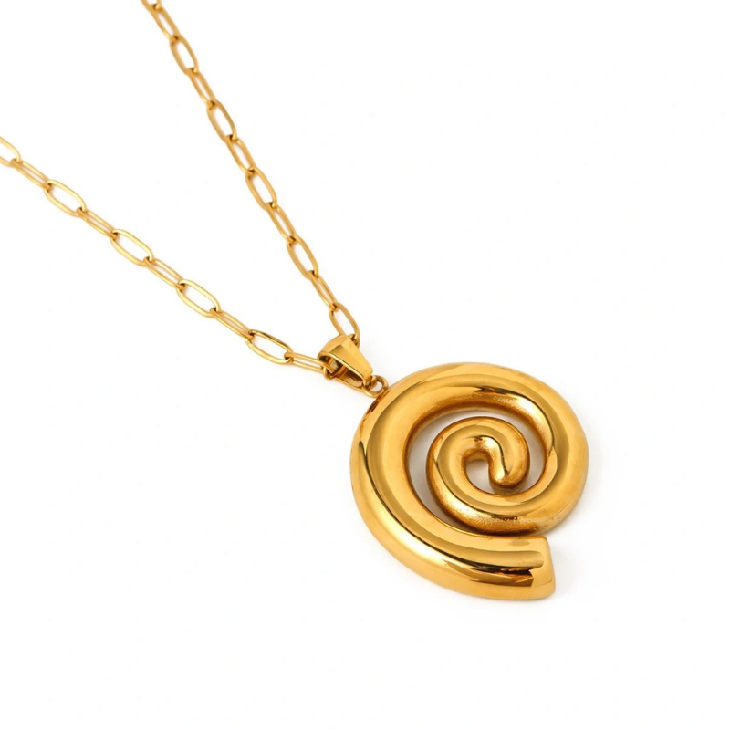 Spiral Gold Necklace