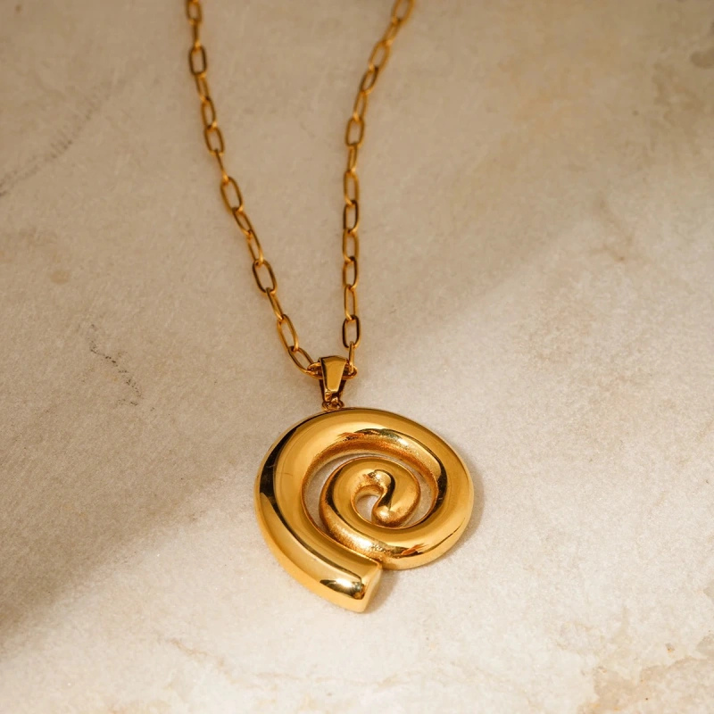 Spiral Gold Necklace