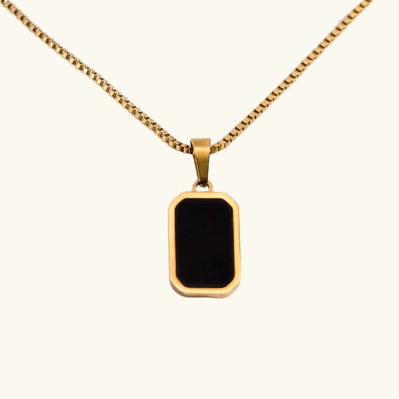 Square Black Necklace