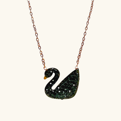 Swan Black Pendant