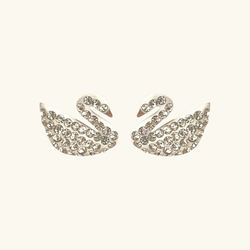 Swan White Studs