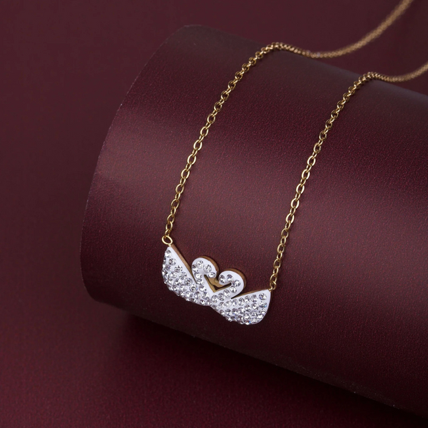 Double Swan White Pendant