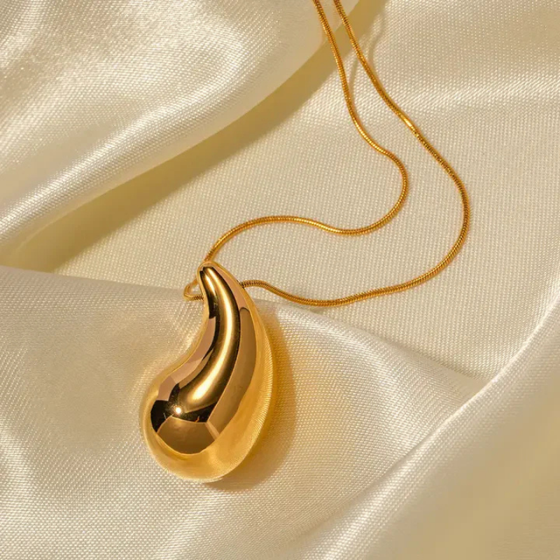 Tear Drop Gold Necklace